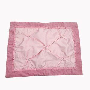 Circo Pink Pillow Sham 26x19 Satin Center Cotton Velvet Border